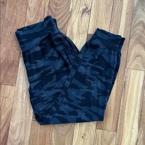 Athleta Black Camo Track Pants